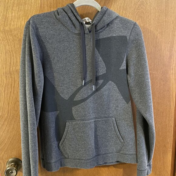 Under Armour Womens Sweatshirt Semi-Fitted Hoodie Size Medium Gray All Seasons - Picture 3 of 5